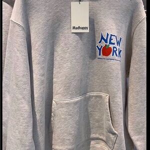 Madhappy Light Gray New York Graphic Hoodie